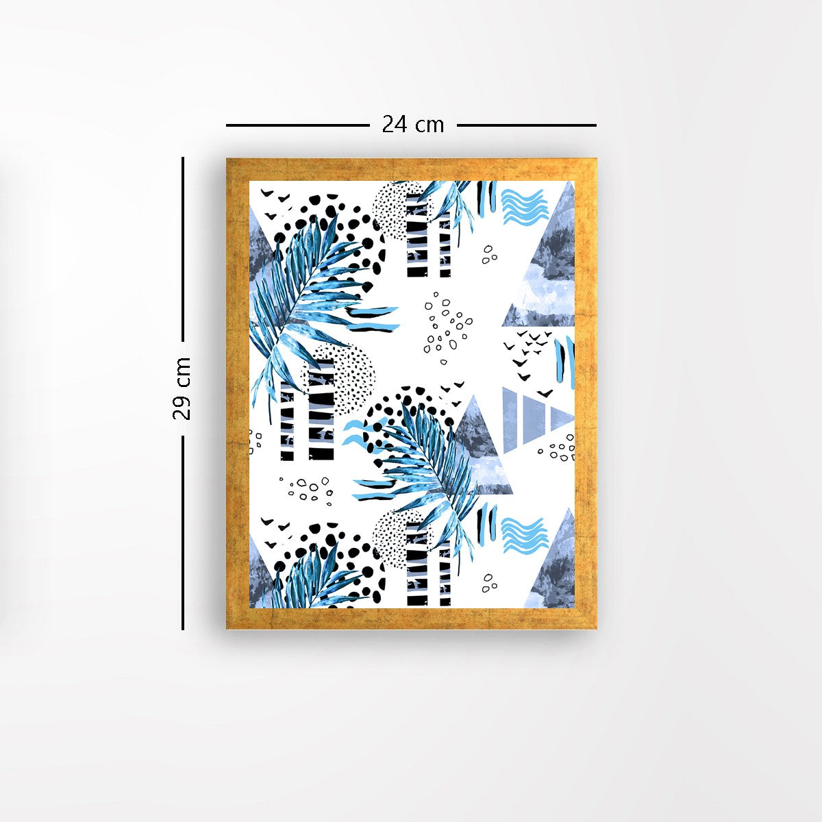 Quadro Decorativo MDF Emoldurado - Arte Multicolor 24x29cm com Moldura de Madeira 2cm