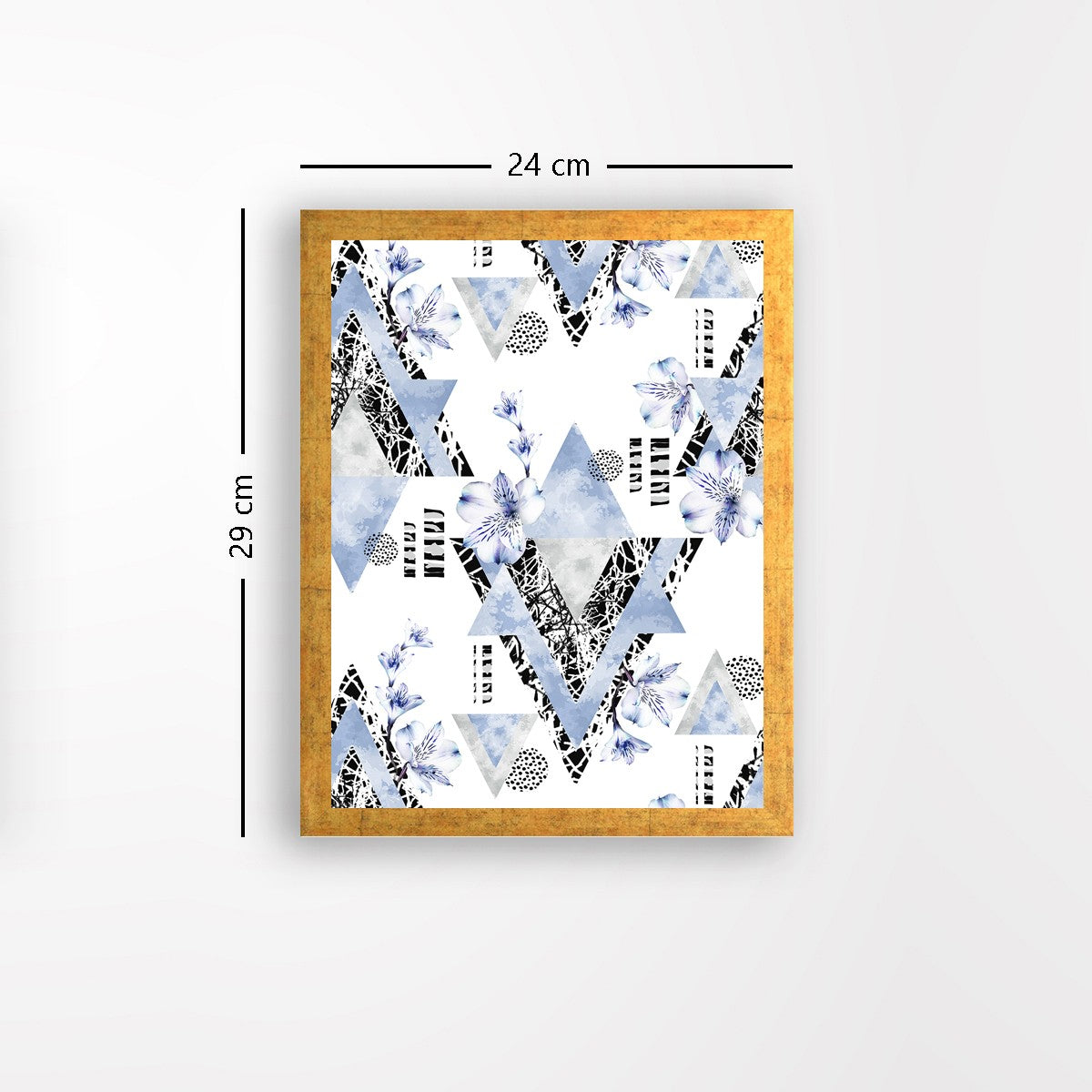 Quadro Decorativo MDF Emoldurado - Arte Multicolor 24x29cm com Moldura de Madeira 2cm