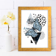 Quadro Decorativo MDF Emoldurado - Arte Multicolor 24x29cm com Moldura de Madeira 2cm