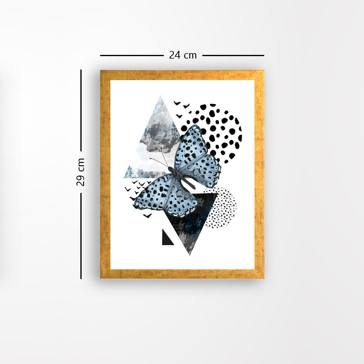 Quadro Decorativo MDF Emoldurado - Arte Multicolor 24x29cm com Moldura de Madeira 2cm