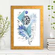 Quadro Decorativo MDF Emoldurado - Arte Multicolor 24x29cm com Moldura de Madeira 2cm