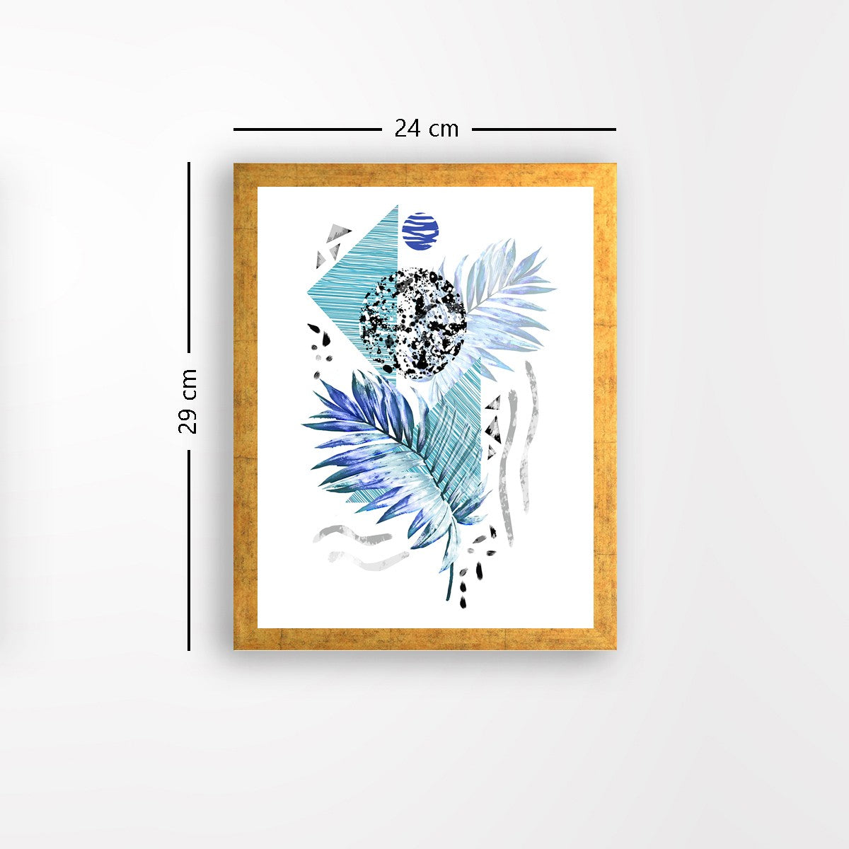 Quadro Decorativo MDF Emoldurado - Arte Multicolor 24x29cm com Moldura de Madeira 2cm