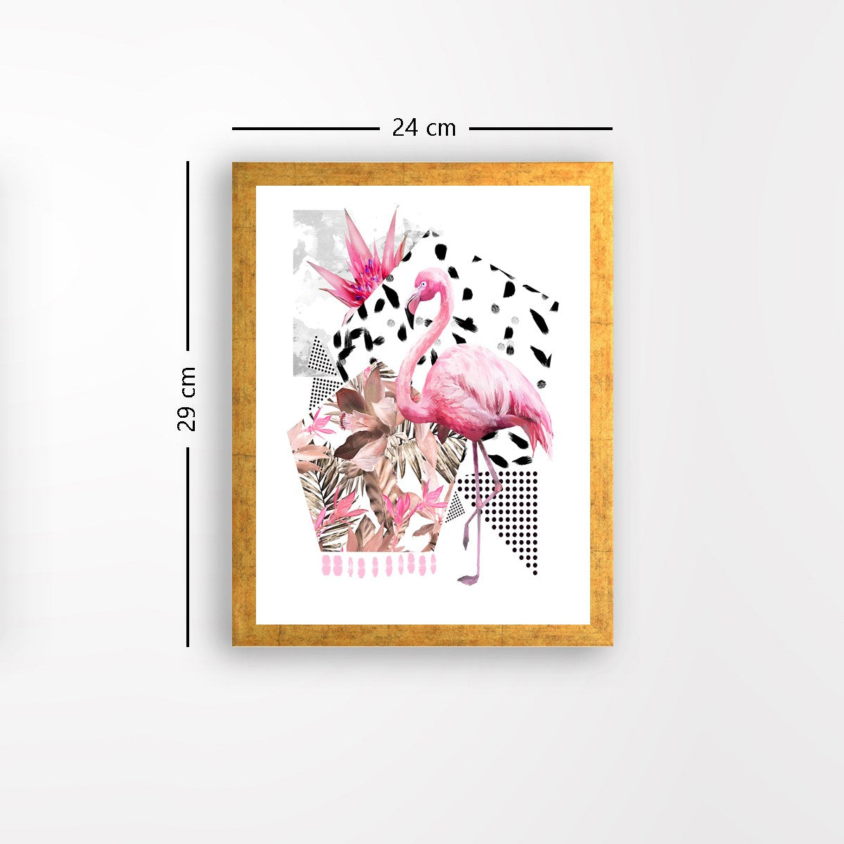 Quadro Decorativo MDF Emoldurado - Arte Multicolor 24x29cm com Moldura de Madeira 2cm