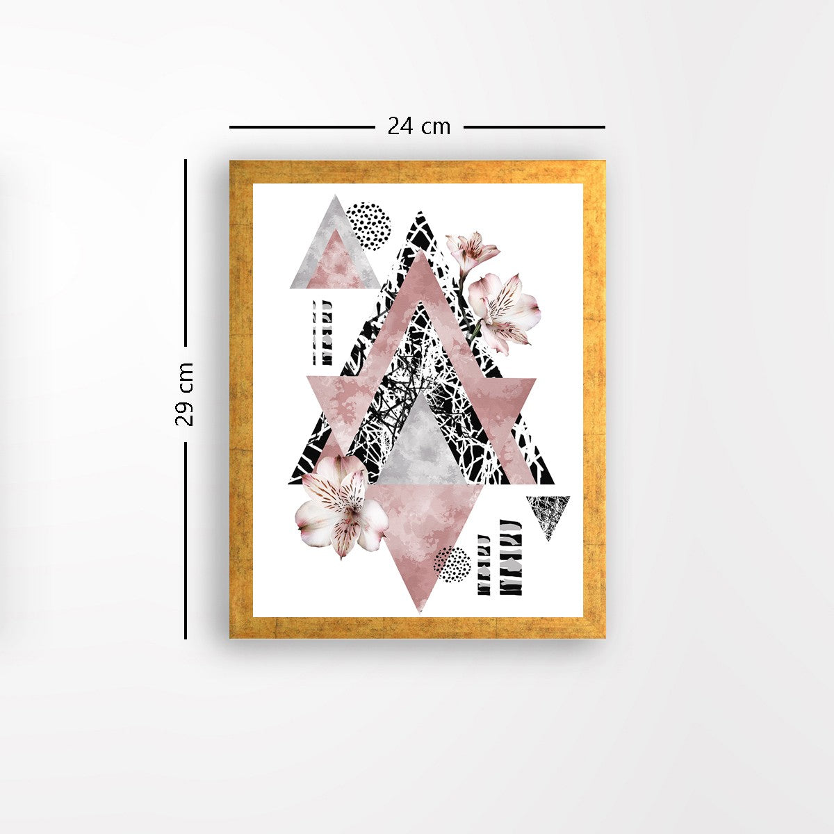 Quadro Decorativo MDF Emoldurado - Arte Multicolor 24x29cm com Moldura de Madeira 2cm