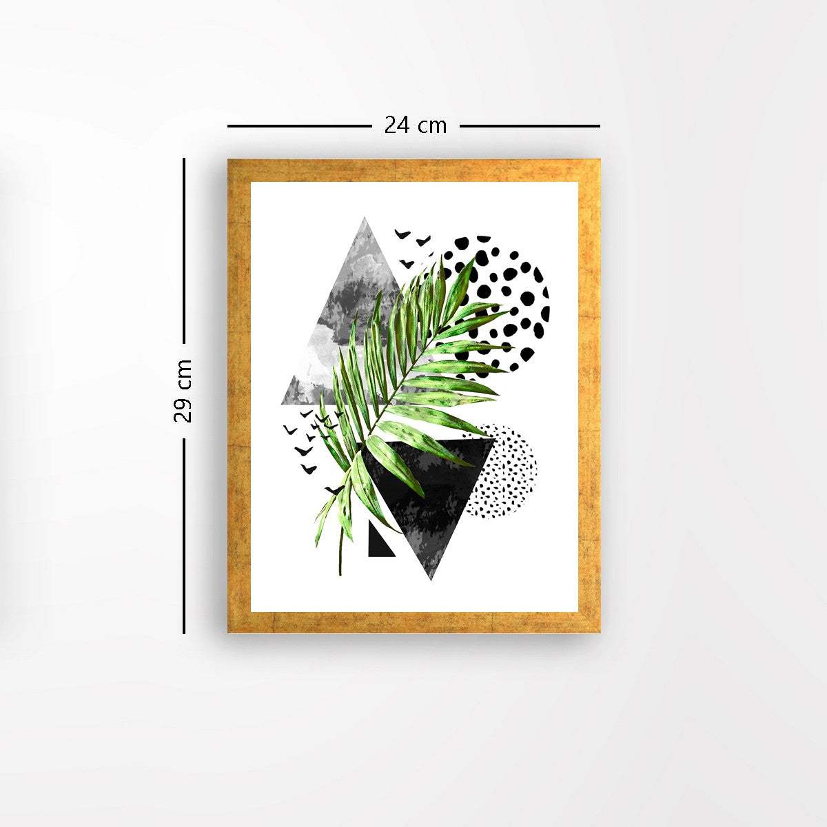 Quadro Decorativo MDF Emoldurado - Arte Multicolor 24x29cm com Moldura de Madeira 2cm