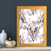 Quadro Decorativo MDF Emoldurado - Arte Multicolor 24x29cm com Moldura de Madeira 2cm