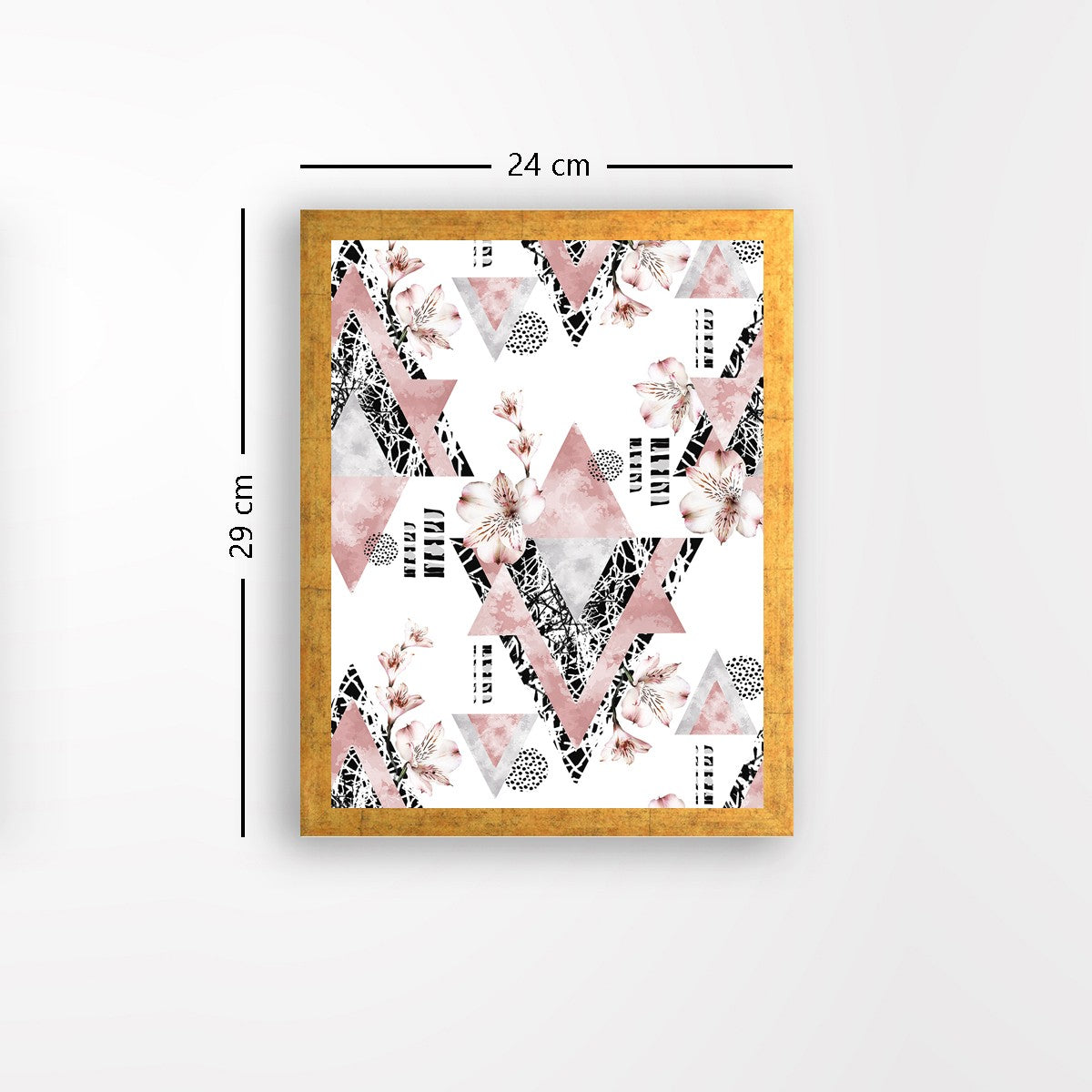 Quadro Decorativo MDF Emoldurado - Arte Multicolor 24x29cm com Moldura de Madeira 2cm