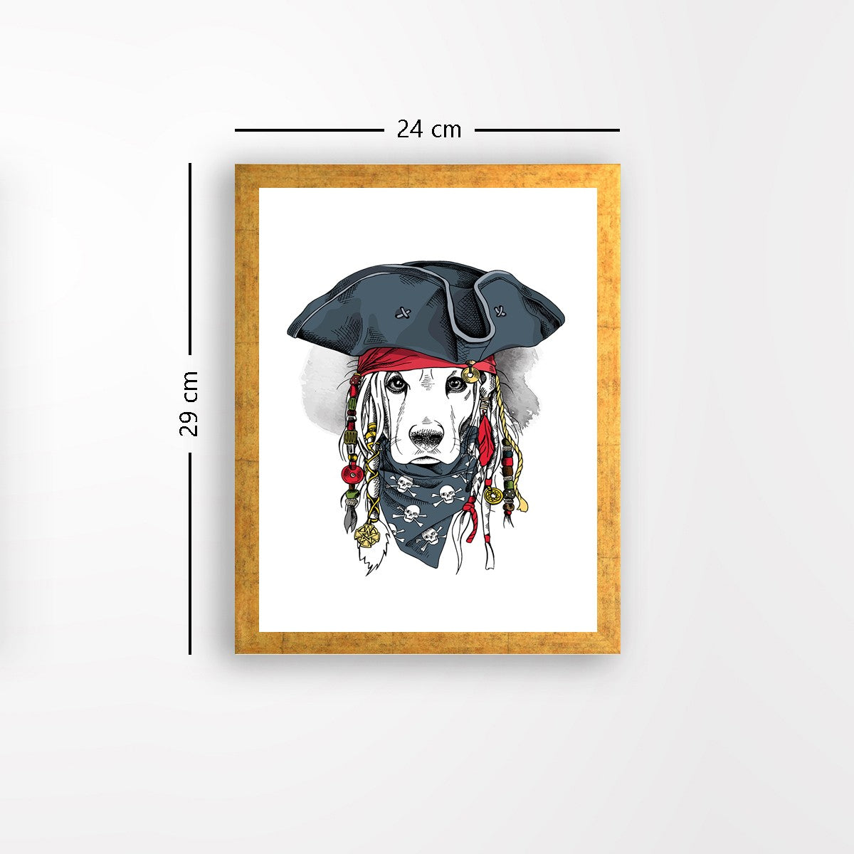 Quadro Decorativo MDF Emoldurado - Arte Multicolor 24x29cm com Moldura de Madeira 2cm