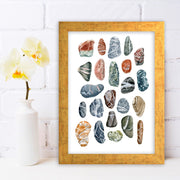 Quadro Decorativo MDF Emoldurado - Arte Multicolor 24x29cm com Moldura de Madeira 2cm