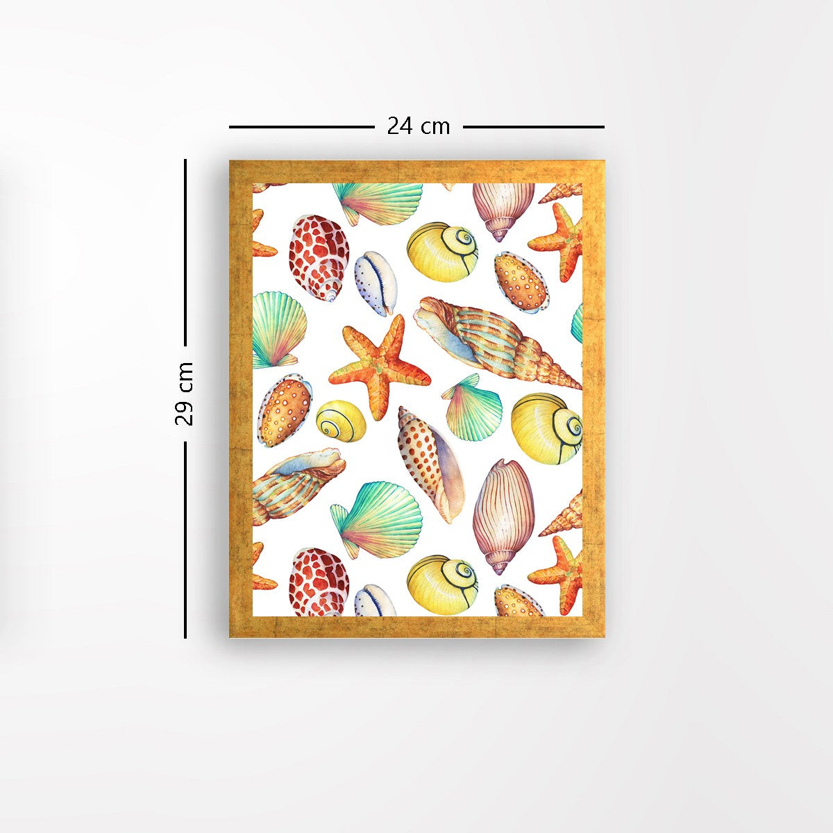 Quadro Decorativo MDF Emoldurado - Arte Multicolor 24x29cm com Moldura de Madeira 2cm