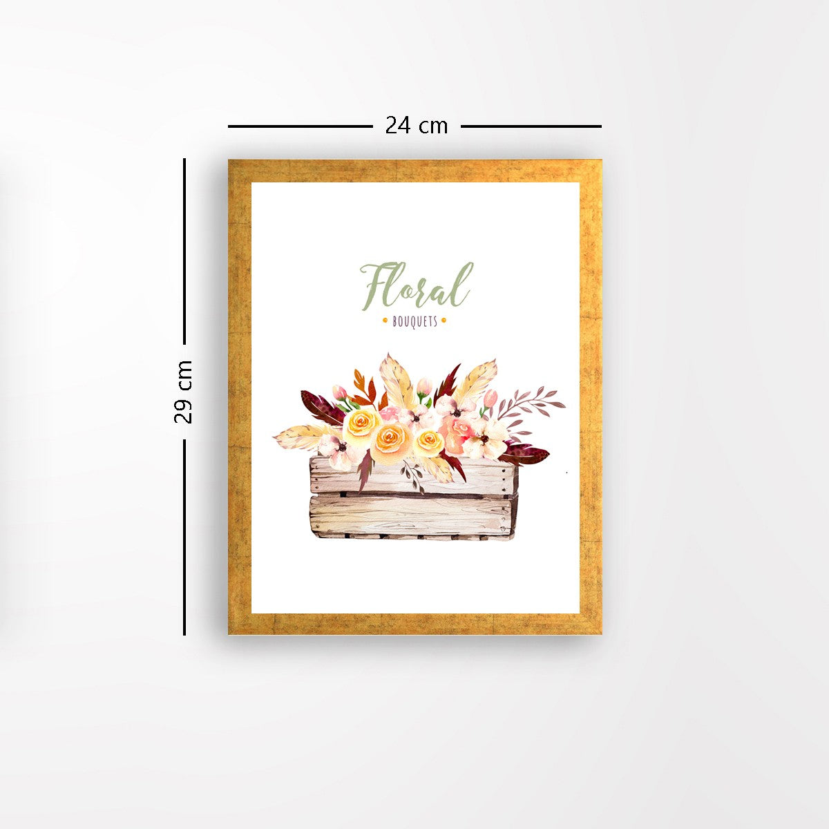 Quadro Decorativo MDF Emoldurado - Arte Multicolor 24x29cm com Moldura de Madeira 2cm