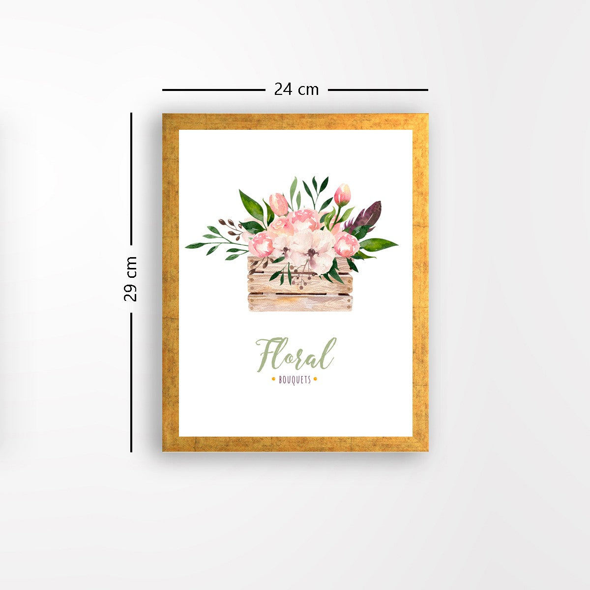 Quadro Decorativo MDF Emoldurado - Arte Multicolor 24x29cm com Moldura de Madeira 2cm