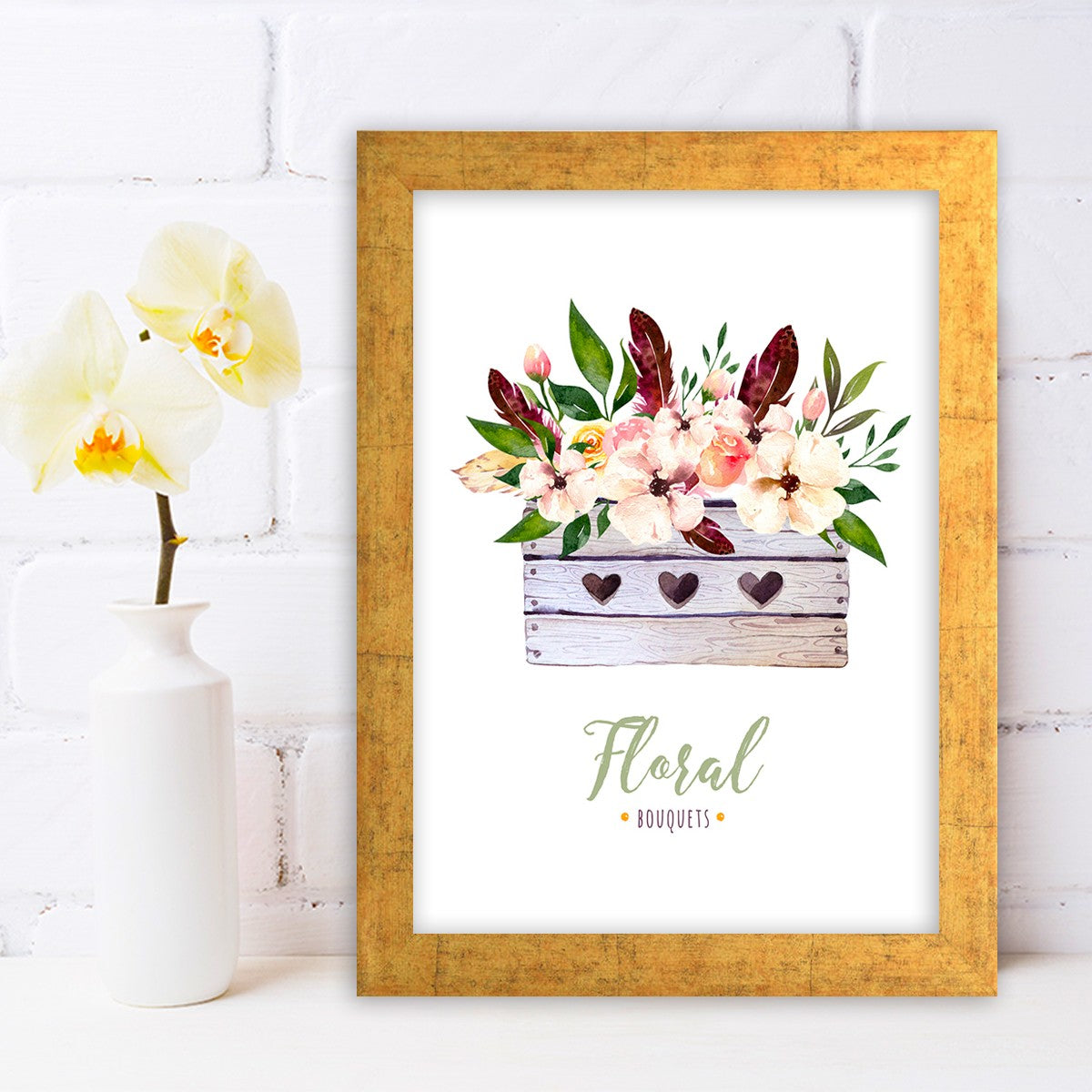 Quadro Decorativo MDF Emoldurado - Arte Multicolor 24x29cm com Moldura de Madeira 2cm