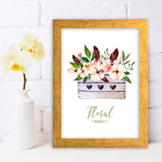 Quadro Decorativo MDF Emoldurado - Arte Multicolor 24x29cm com Moldura de Madeira 2cm