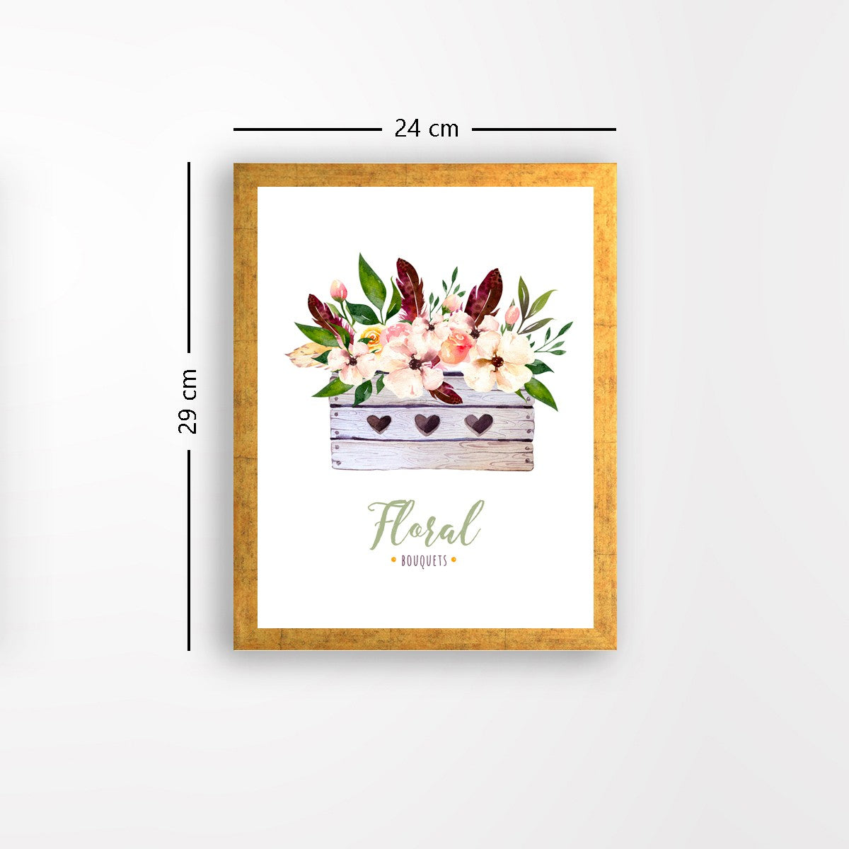 Quadro Decorativo MDF Emoldurado - Arte Multicolor 24x29cm com Moldura de Madeira 2cm