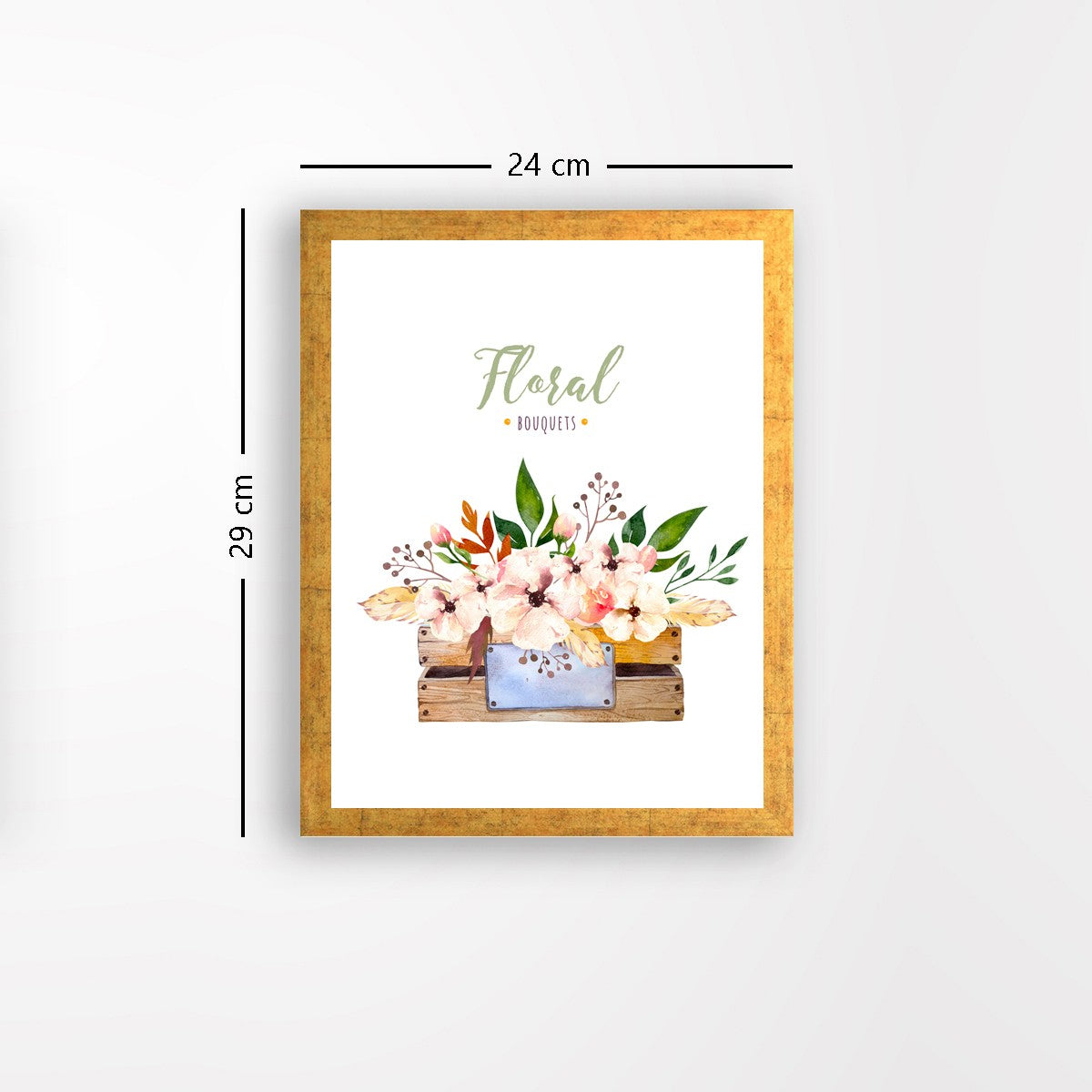 Quadro Decorativo MDF Emoldurado - Arte Multicolor 24x29cm com Moldura de Madeira 2cm