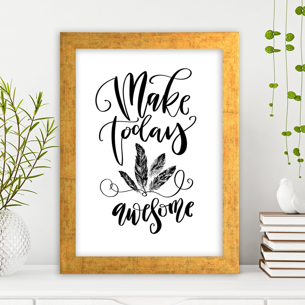 Quadro Decorativo MDF Emoldurado - Arte Multicolor 24x29cm com Moldura de Madeira 2cm