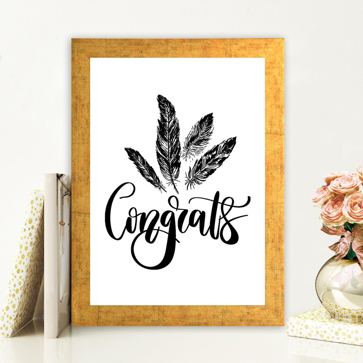 Quadro Decorativo MDF Emoldurado - Arte Multicolor 24x29cm com Moldura de Madeira 2cm