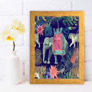 Quadro Decorativo MDF Emoldurado - Arte Multicolor 24x29cm com Moldura de Madeira 2cm