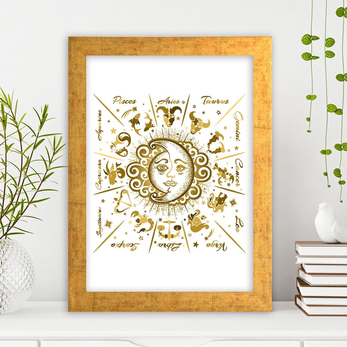 Quadro Decorativo MDF Emoldurado - Arte Multicolor 24x29cm com Moldura de Madeira 2cm