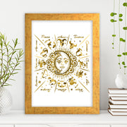 Quadro Decorativo MDF Emoldurado - Arte Multicolor 24x29cm com Moldura de Madeira 2cm