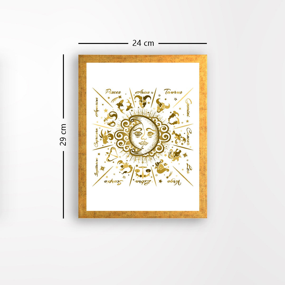 Quadro Decorativo MDF Emoldurado - Arte Multicolor 24x29cm com Moldura de Madeira 2cm