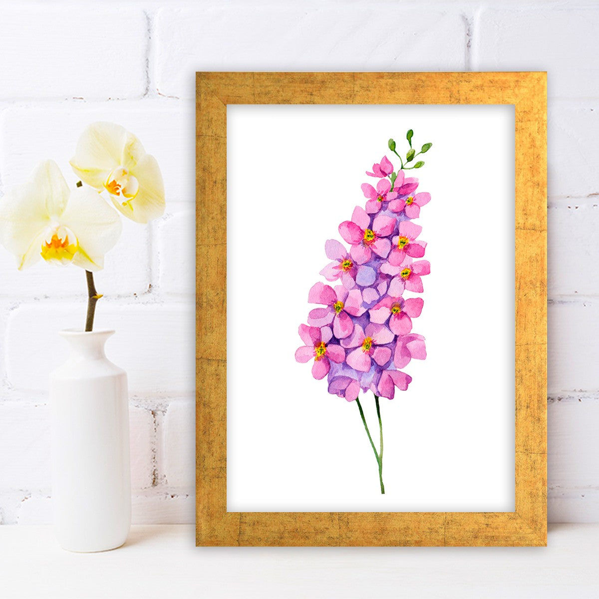 Quadro Decorativo MDF Emoldurado - Arte Multicolor 24x29cm com Moldura de Madeira 2cm