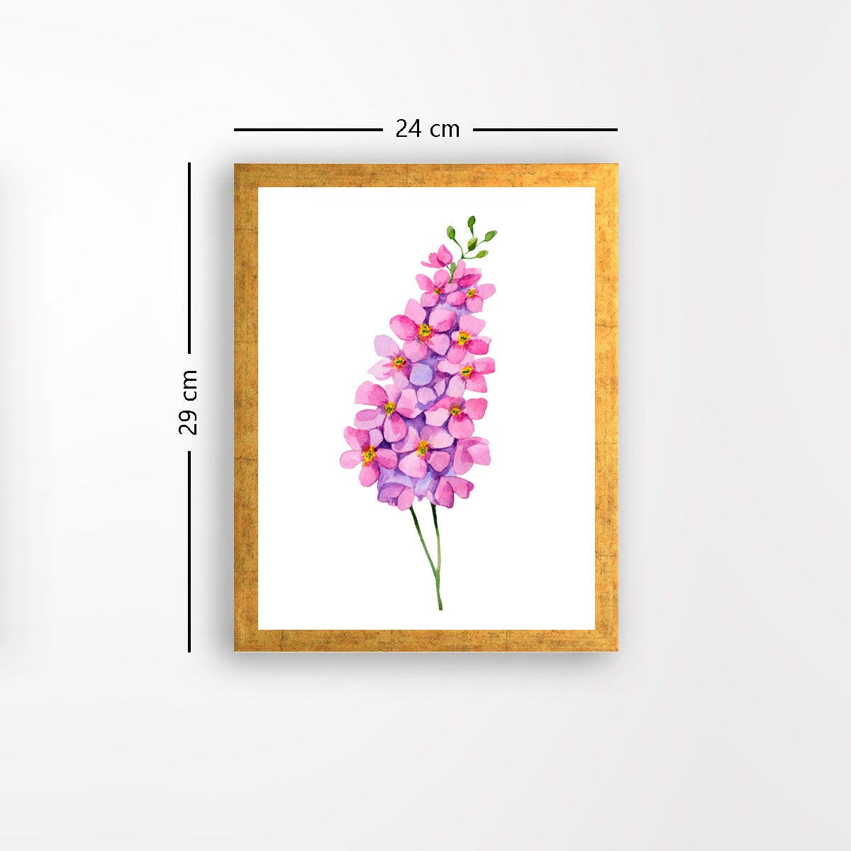 Quadro Decorativo MDF Emoldurado - Arte Multicolor 24x29cm com Moldura de Madeira 2cm