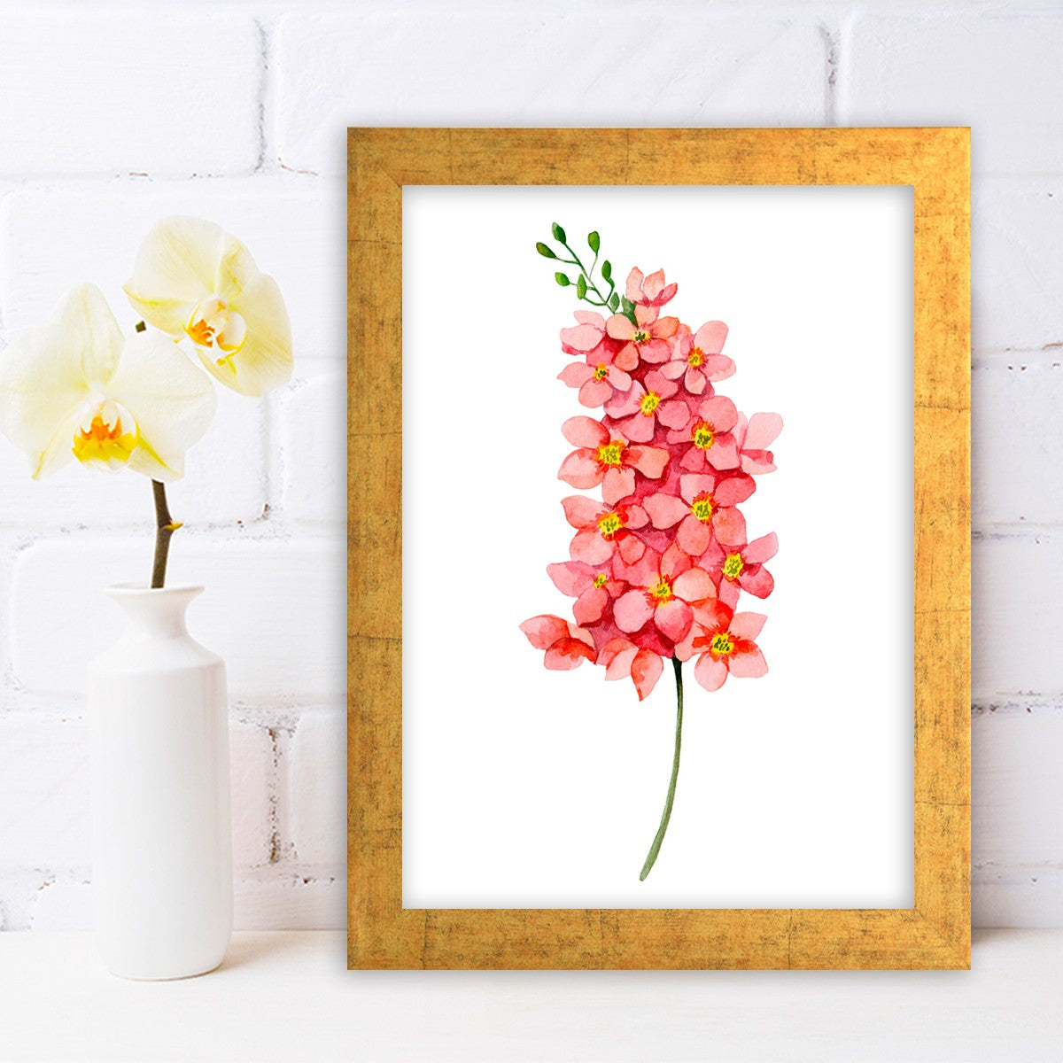 Quadro Decorativo MDF Emoldurado - Arte Multicolor 24x29cm com Moldura de Madeira 2cm