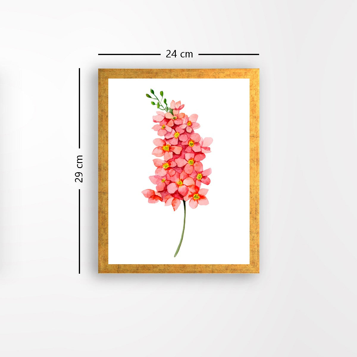 Quadro Decorativo MDF Emoldurado - Arte Multicolor 24x29cm com Moldura de Madeira 2cm