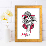 Quadro Decorativo MDF Emoldurado - Arte Multicolor 24x29cm com Moldura de Madeira 2cm