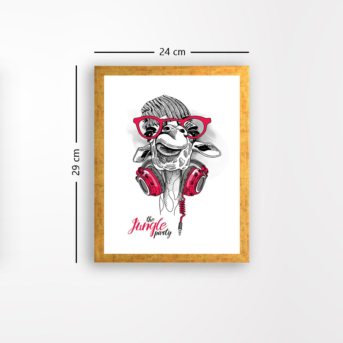 Quadro Decorativo MDF Emoldurado - Arte Multicolor 24x29cm com Moldura de Madeira 2cm