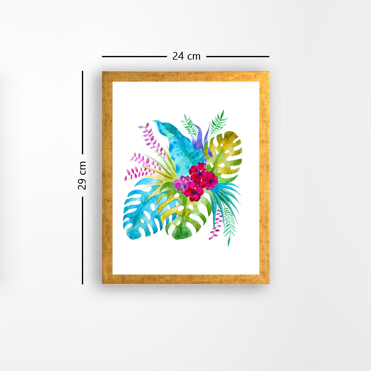 Quadro Decorativo MDF Emoldurado - Arte Multicolor 24x29cm com Moldura de Madeira 2cm