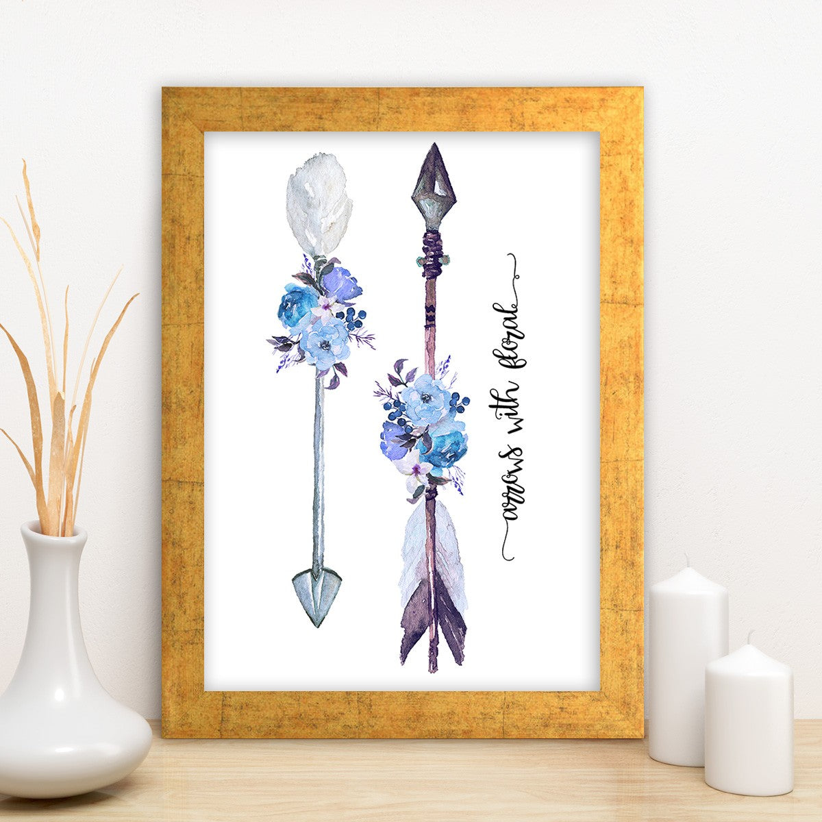 Quadro Decorativo MDF Emoldurado - Arte Multicolor 24x29cm com Moldura de Madeira 2cm