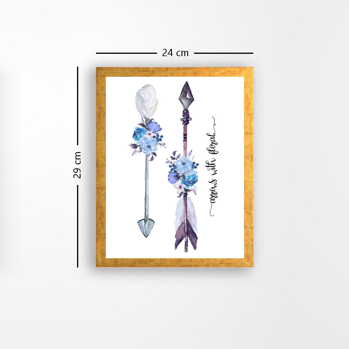 Quadro Decorativo MDF Emoldurado - Arte Multicolor 24x29cm com Moldura de Madeira 2cm