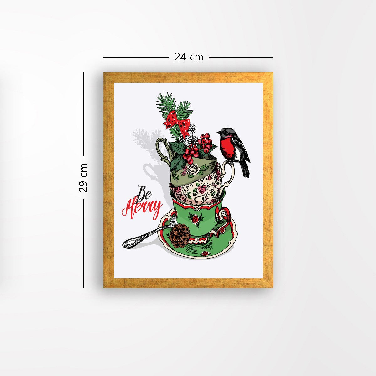 Quadro Decorativo MDF Emoldurado - Arte Multicolor 24x29cm com Moldura de Madeira 2cm