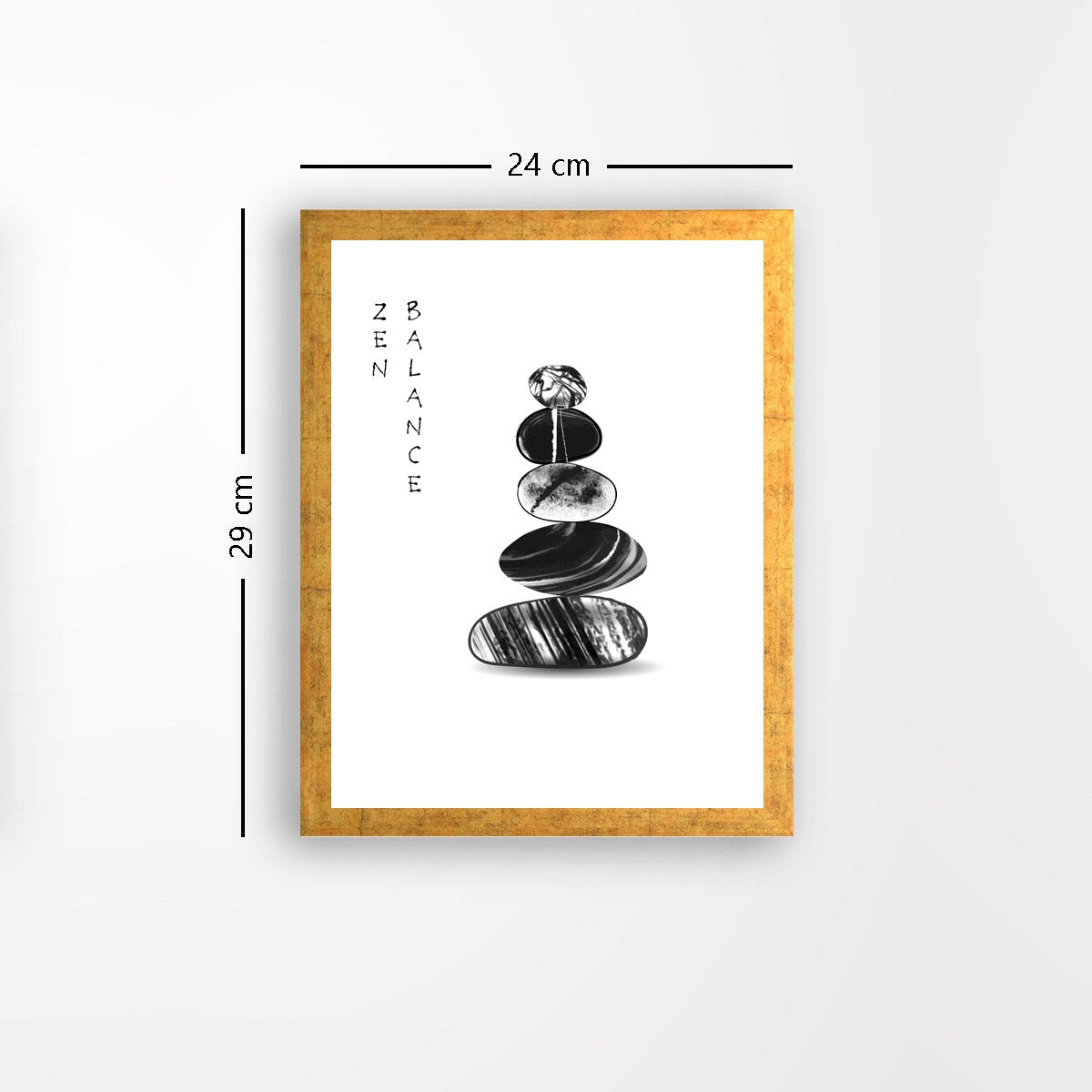 Quadro Decorativo MDF Emoldurado - Arte Multicolor 24x29cm com Moldura de Madeira 2cm