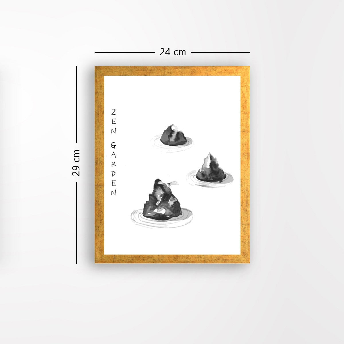 Quadro Decorativo MDF Emoldurado - Arte Multicolor 24x29cm com Moldura de Madeira 2cm