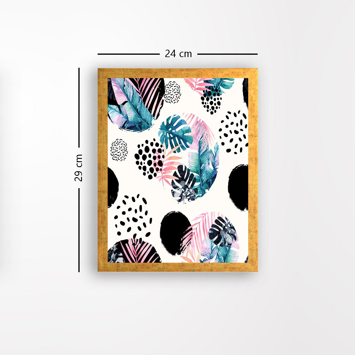 Quadro Decorativo MDF Emoldurado - Arte Multicolor 24x29cm com Moldura de Madeira 2cm