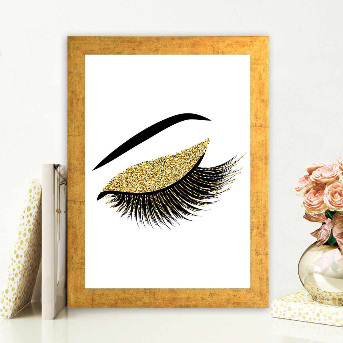 Quadro Decorativo MDF Emoldurado - Arte Multicolor 24x29cm com Moldura de Madeira 2cm