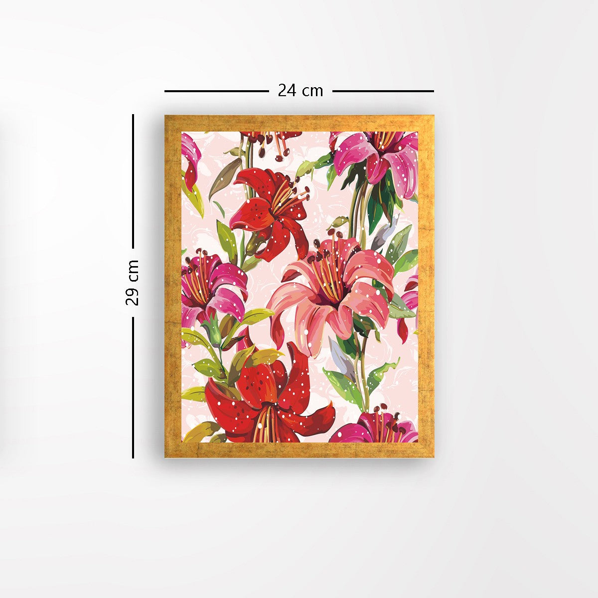 Quadro Decorativo MDF Emoldurado - Arte Multicolor 24x29cm com Moldura de Madeira 2cm