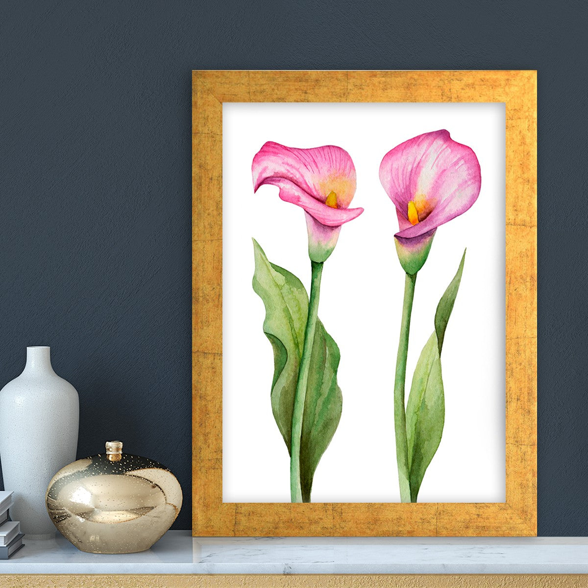 Quadro Decorativo MDF Emoldurado - Arte Multicolor 24x29cm com Moldura de Madeira 2cm