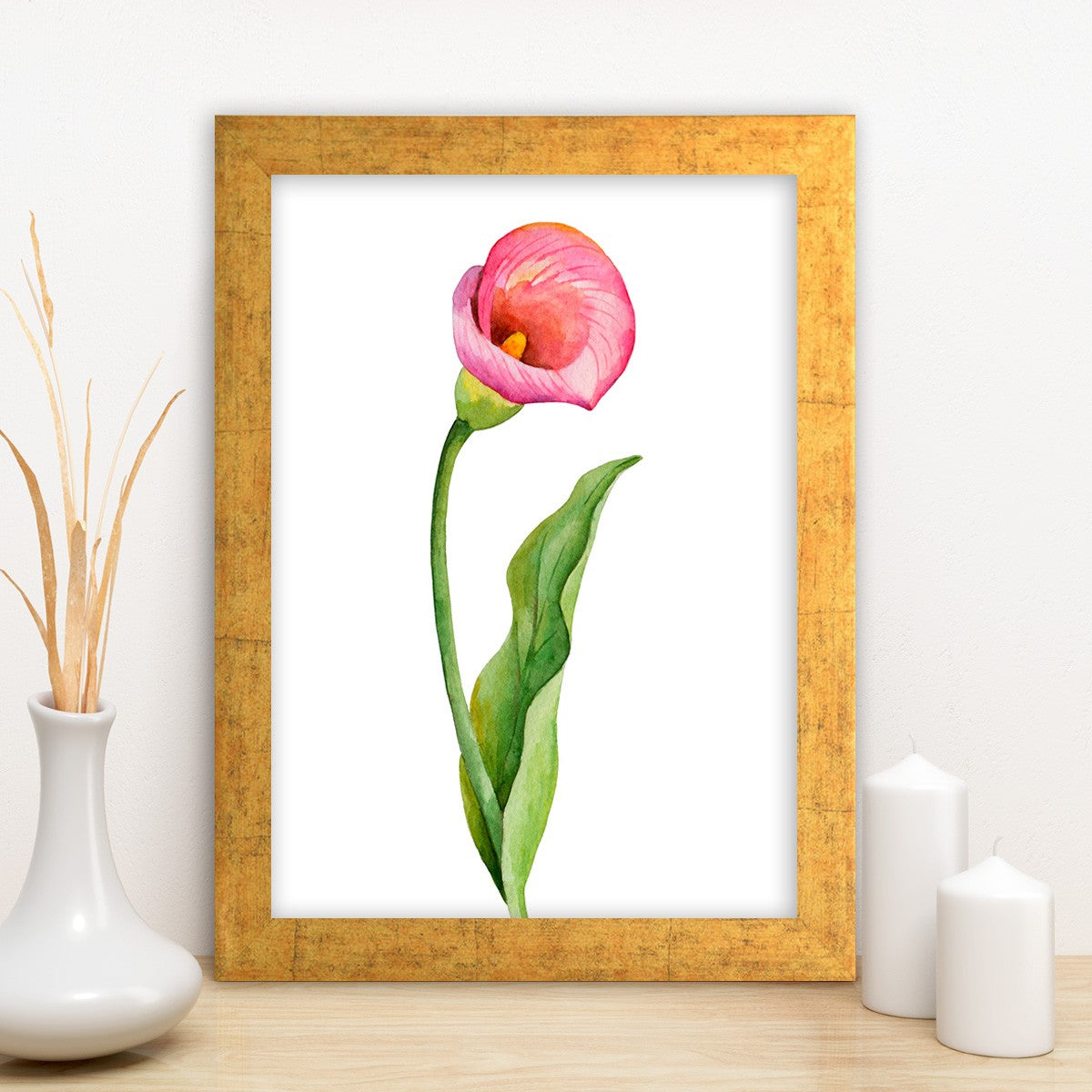 Quadro Decorativo MDF Emoldurado - Arte Multicolor 24x29cm com Moldura de Madeira 2cm