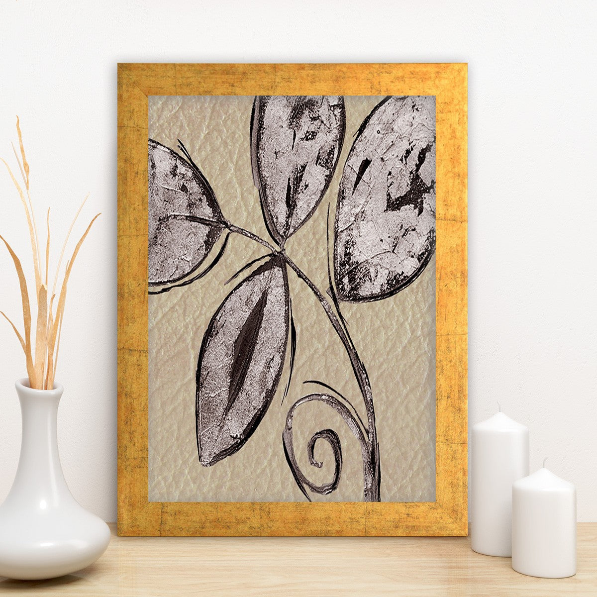 Quadro Decorativo MDF Emoldurado - Arte Multicolor 24x29cm com Moldura de Madeira 2cm