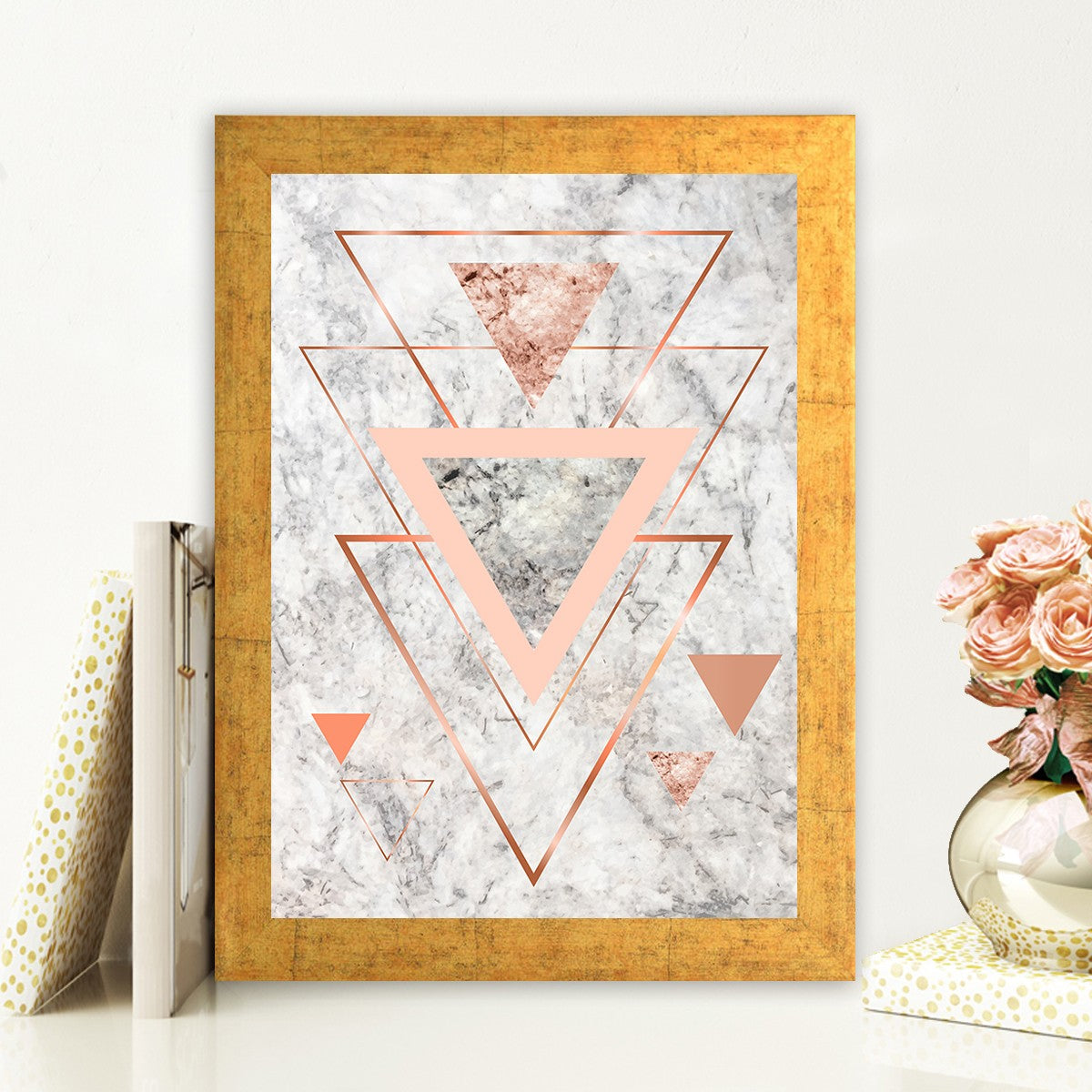 Quadro Decorativo MDF Emoldurado - Arte Multicolor 24x29cm com Moldura de Madeira 2cm