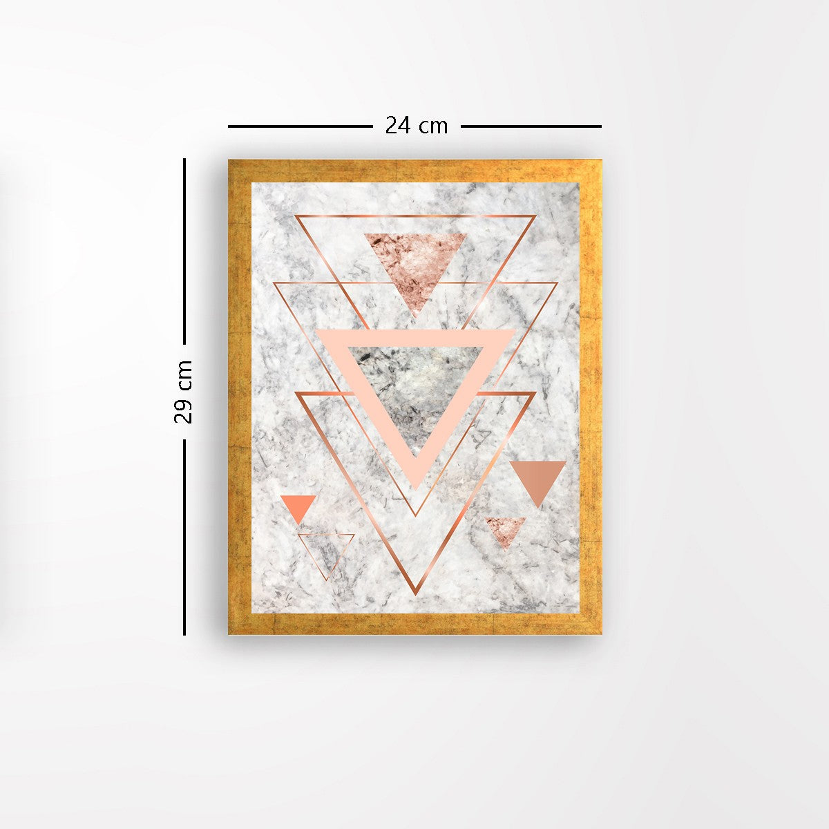 Quadro Decorativo MDF Emoldurado - Arte Multicolor 24x29cm com Moldura de Madeira 2cm