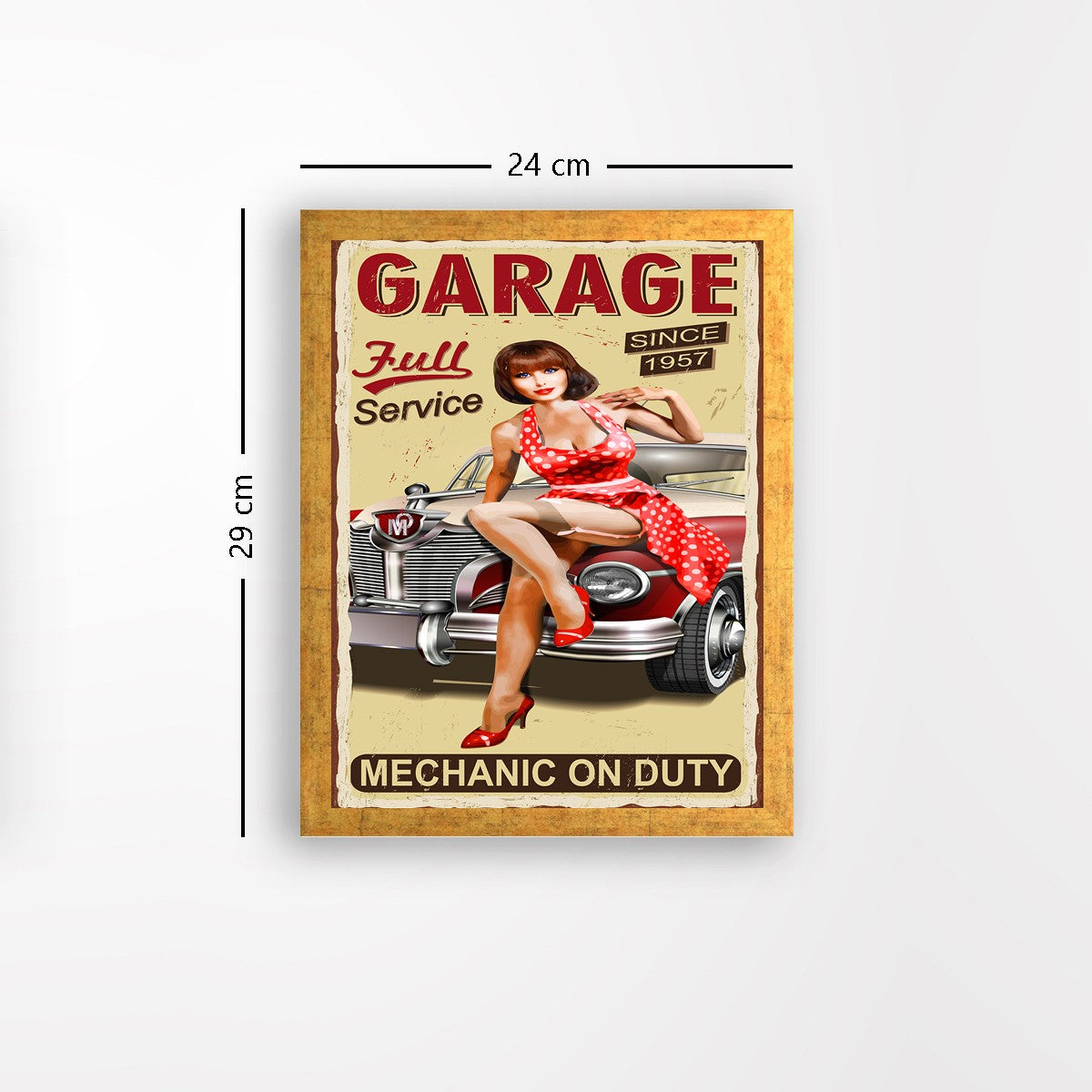 Quadro Decorativo MDF Emoldurado - Arte Multicolor 24x29cm com Moldura de Madeira 2cm