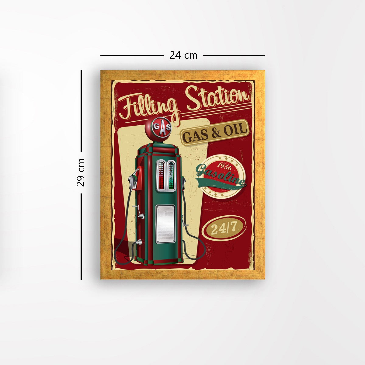 Quadro Decorativo MDF Emoldurado - Arte Multicolor 24x29cm com Moldura de Madeira 2cm