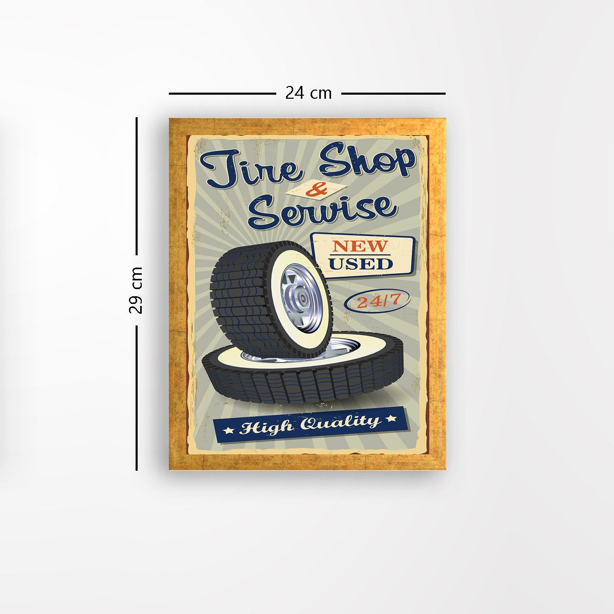 Quadro Decorativo MDF Emoldurado - Arte Multicolor 24x29cm com Moldura de Madeira 2cm