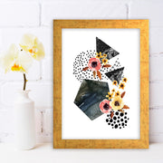 Quadro Decorativo MDF Emoldurado - Arte Multicolor 24x29cm com Moldura de Madeira 2cm